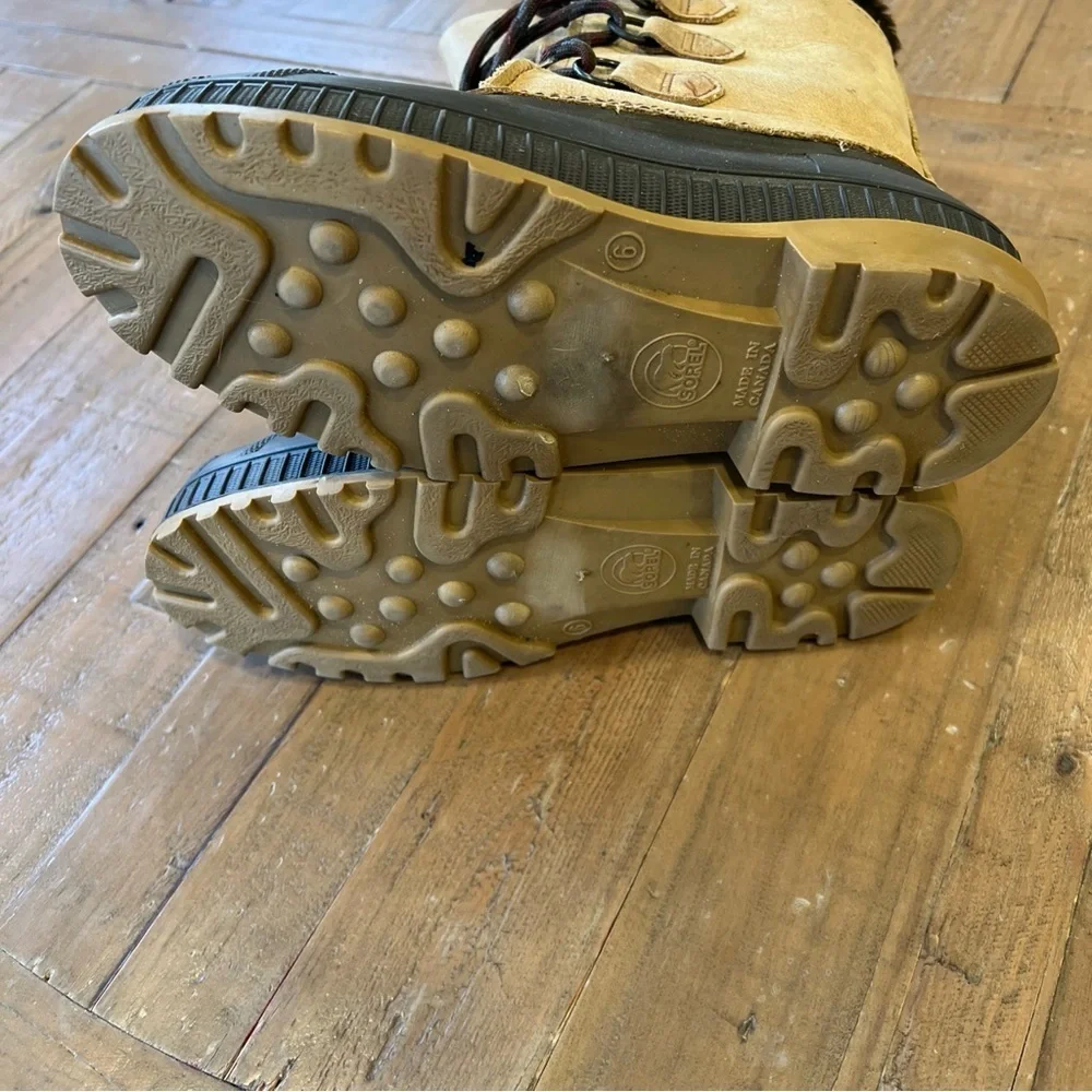 Sorel Badger Waterproof Winter Boots Women’s 6  Faux Fur Leather Rubber USA Made - Picture 10 of 11